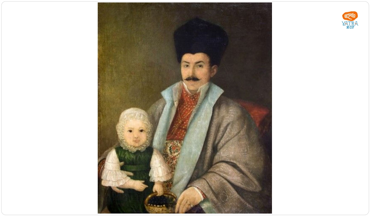 Serdarul Barbu Prisicianu cu fiica