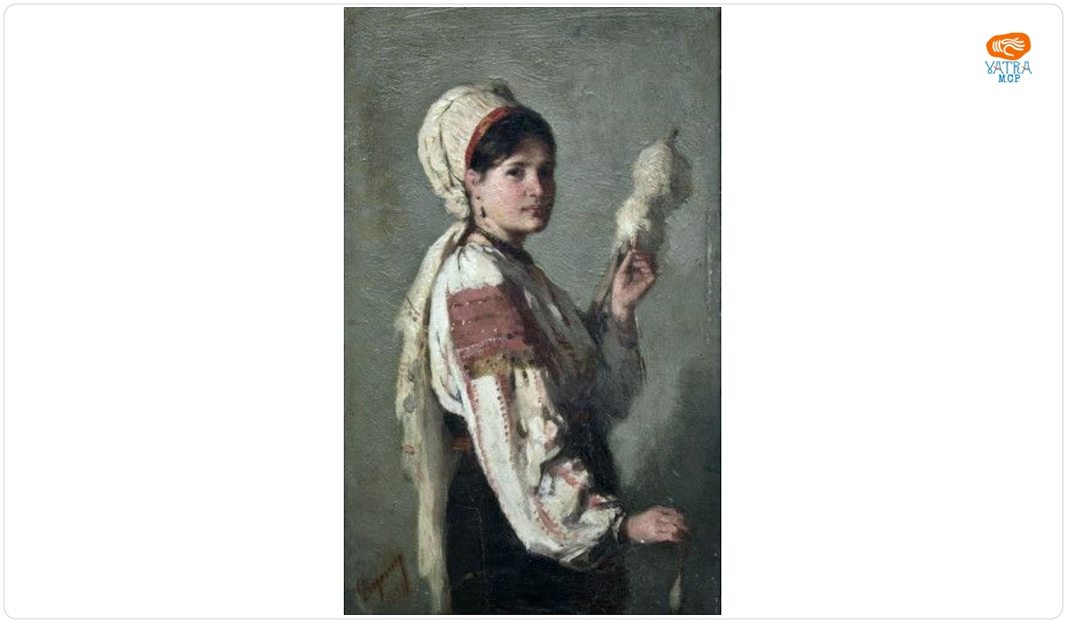 Țărancă torcând