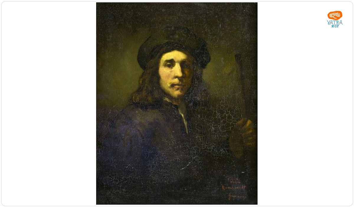 Bărbatul cu baston - copie după Rembrandt