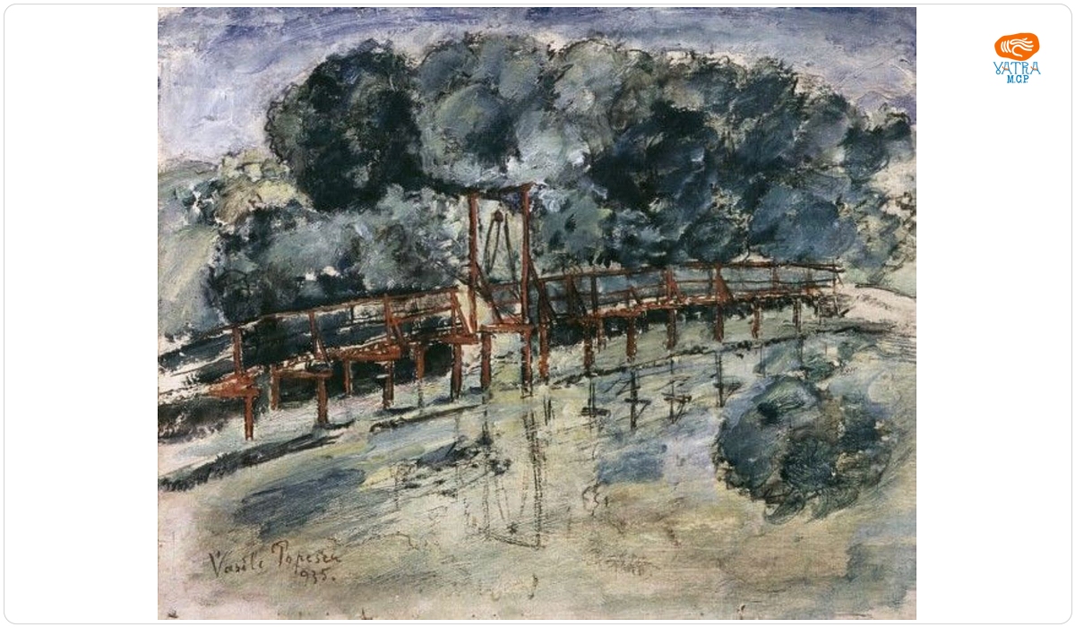 Vasile Popescu — Peisaj cu pod