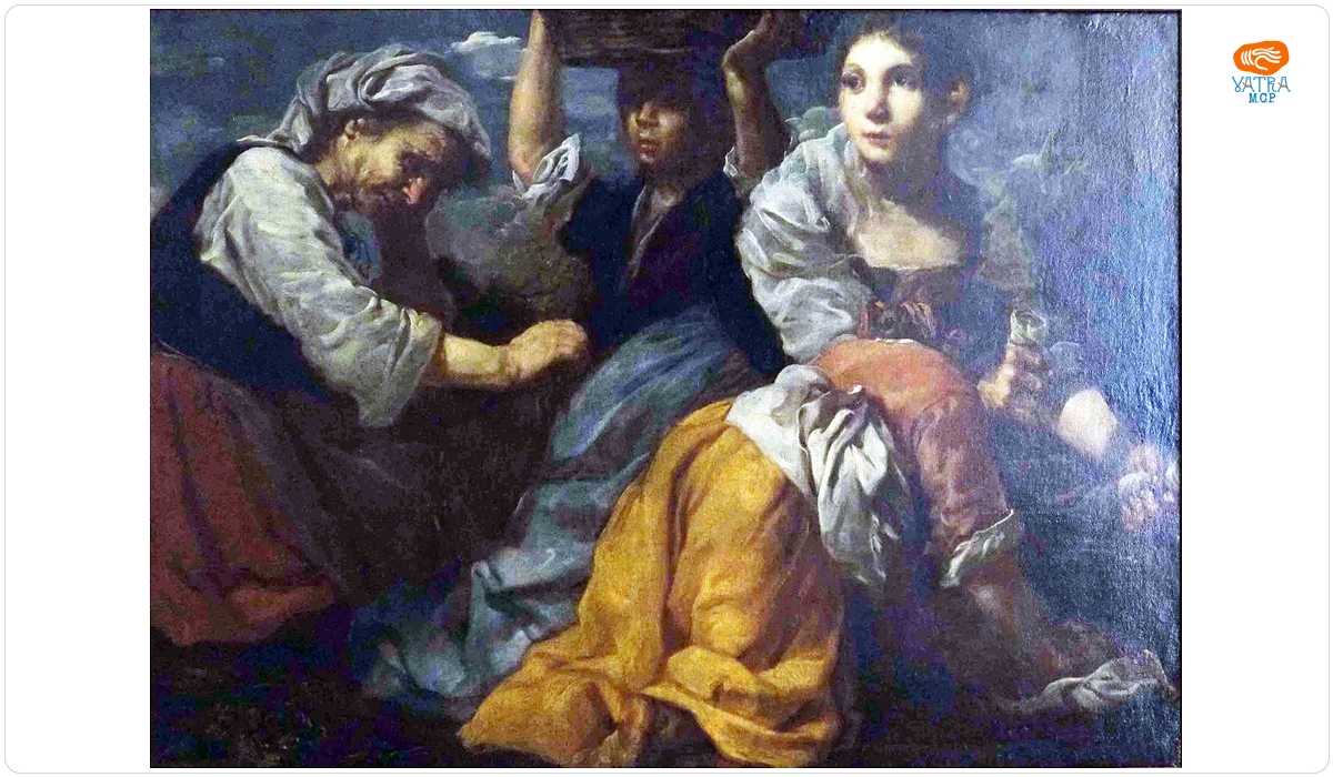 Grup de femei spălând rufe