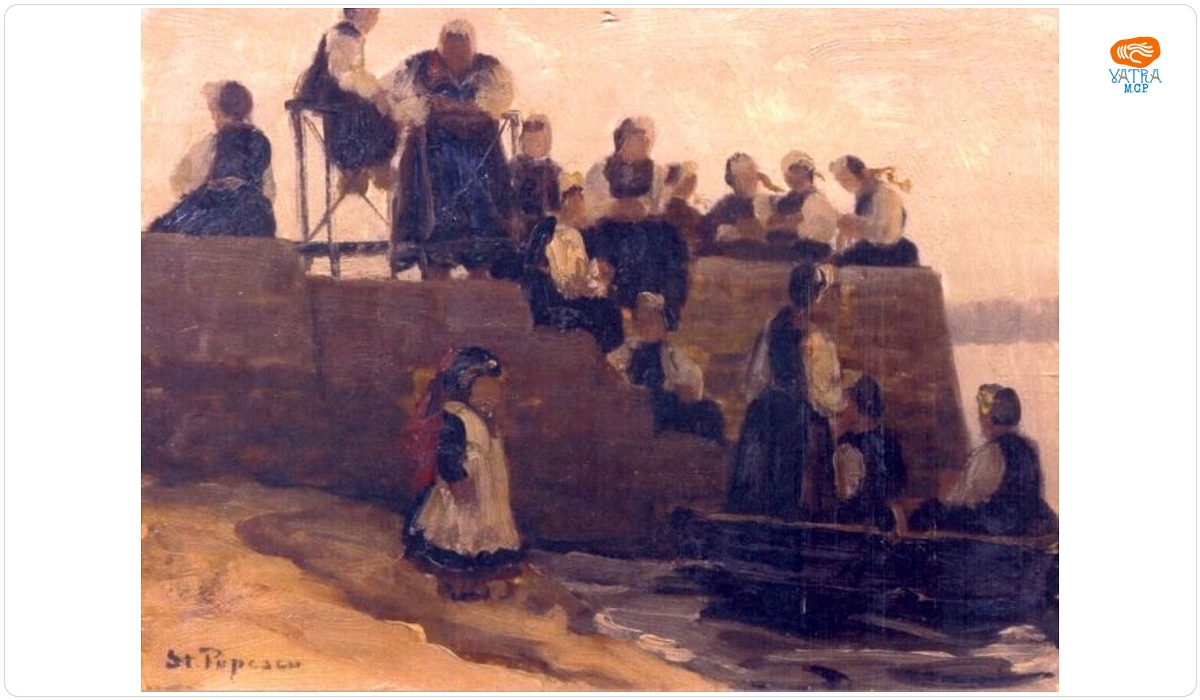 Ștefan Popescu — Bretone pe dig (Ile Tudy)