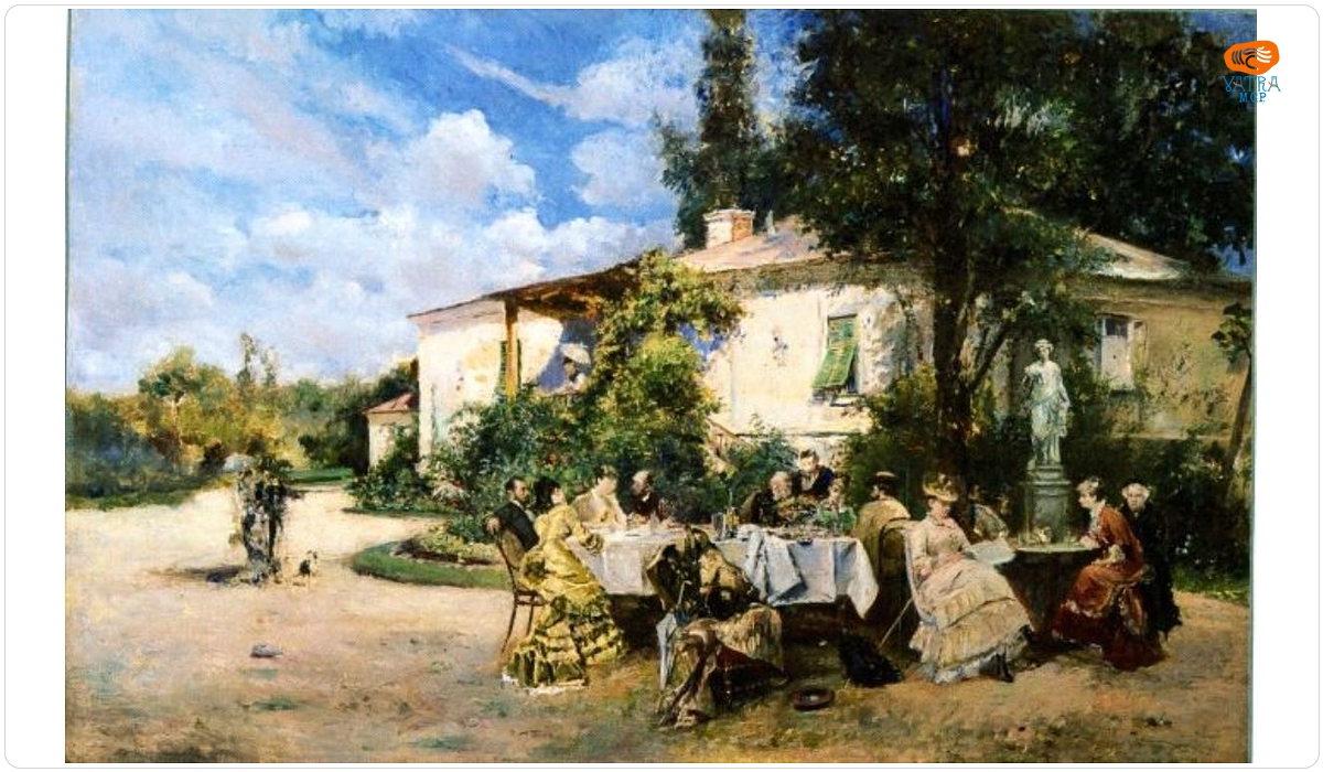 Theodor Aman — Petrecere în grădină