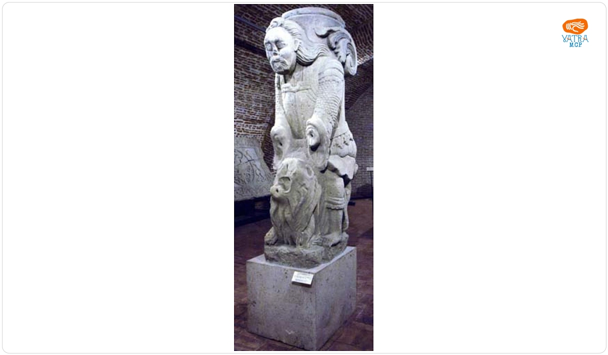 Lupu Sărățan — Samson în luptă cu leul