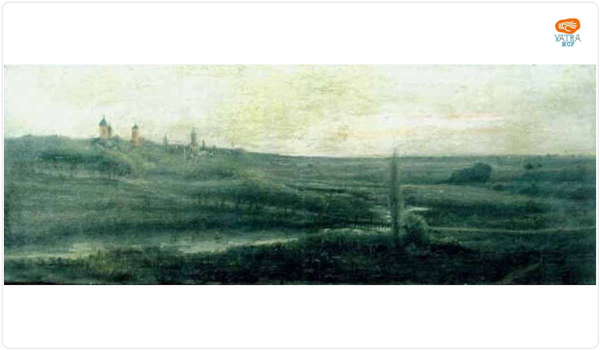 George Mirea Demetrescu — Peisaj cu biserici