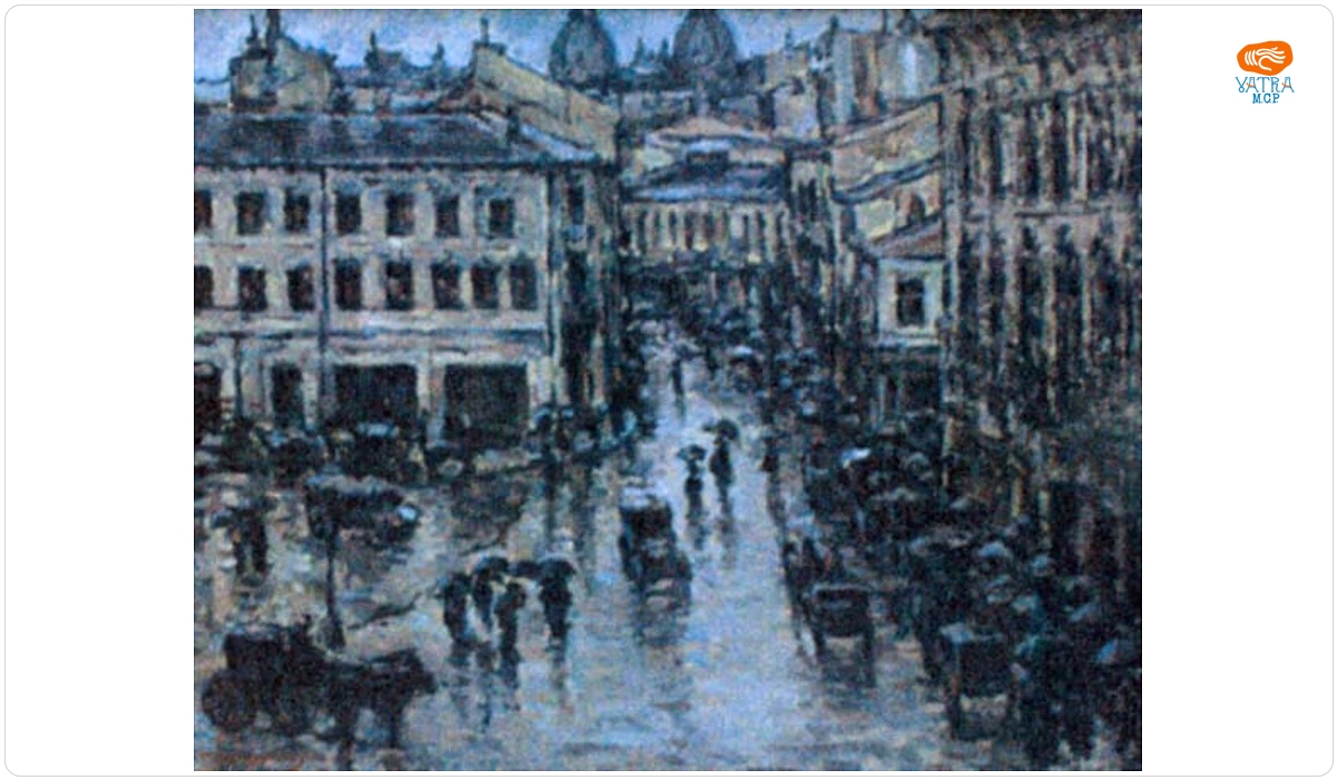 Calea Victoriei pe ploaie