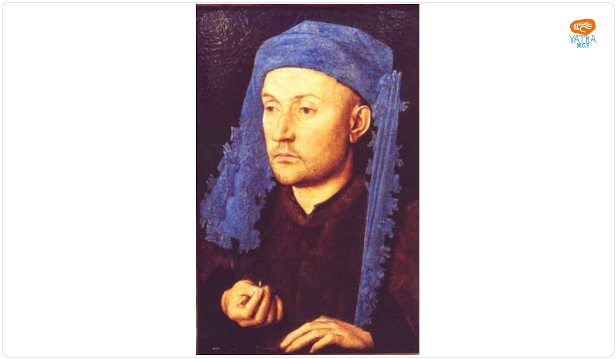 Jan van Eyck — Portret de bărbat cu inel (Omul cu tichia albastră)