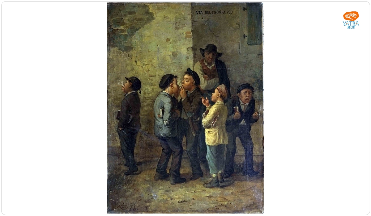 Copii fumând