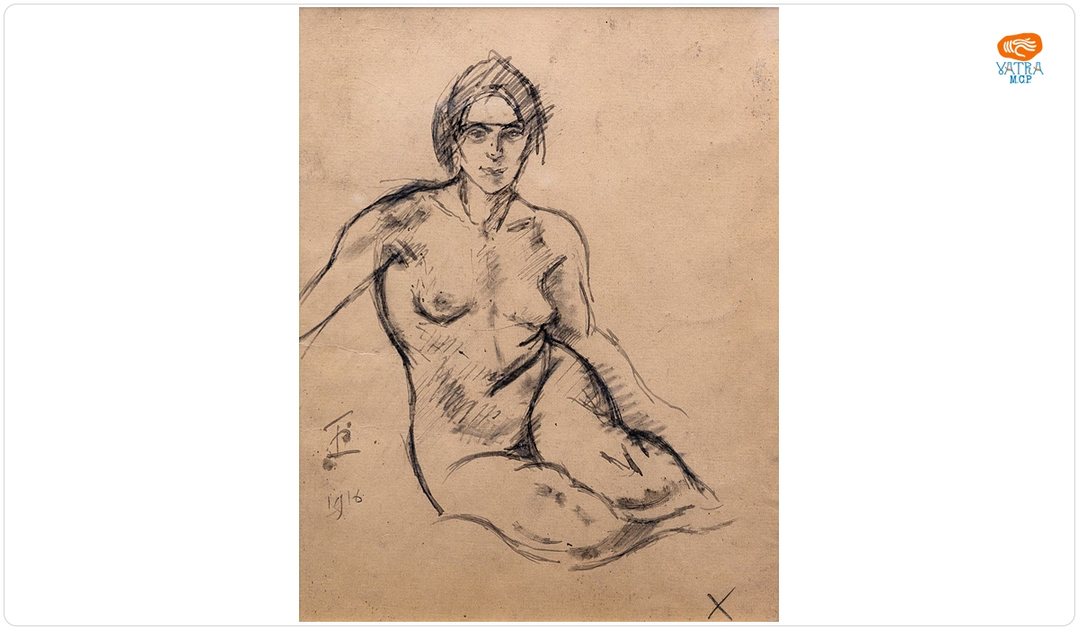Nud feminin așezat