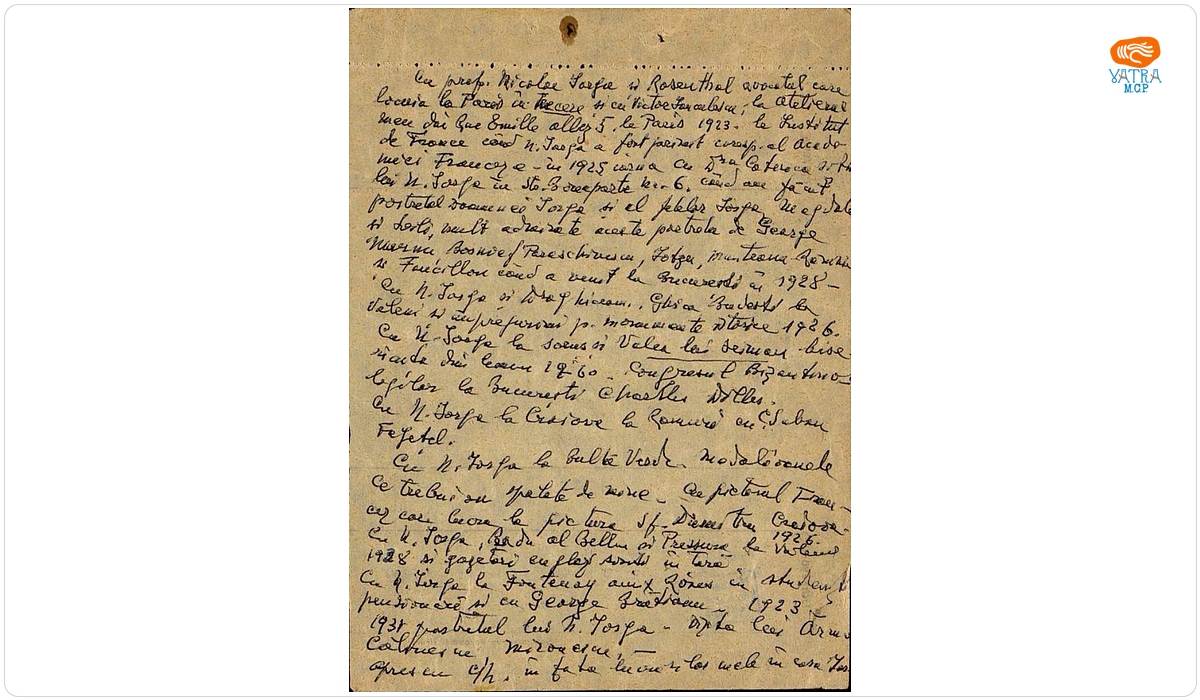 Amintiri ale pictorului Sever Burada (1896-1968) despre Nicolae Iorga