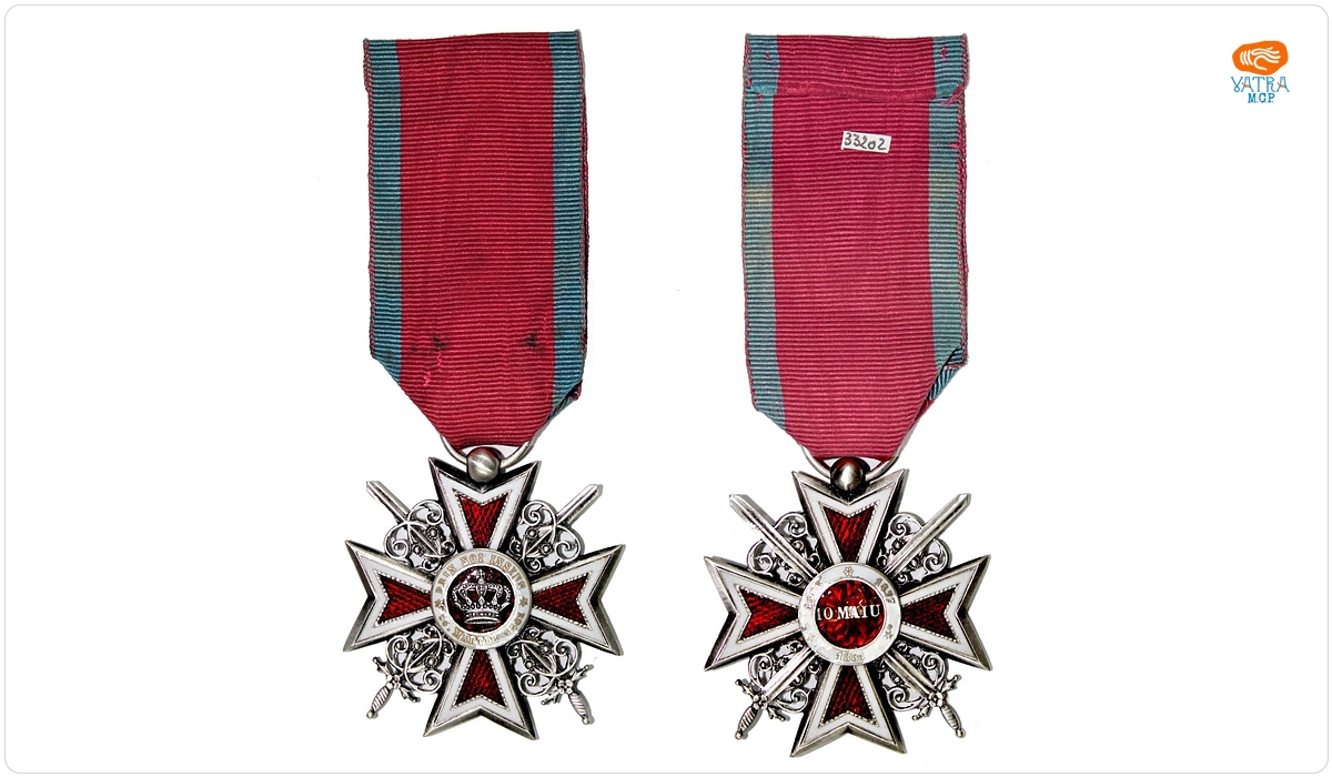 Ordinul „Coroana României”, în grad de cavaler, cu spade, cu panglică de „Virtute Militară”