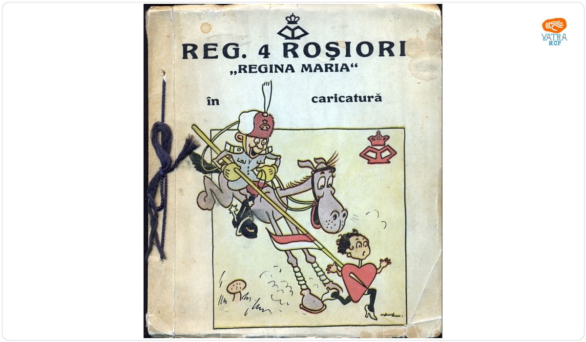 Helmut Lehrer, L. Cremen, M. Ramiș — Reg. 4 Roșiori ”Regina Maria” în caricaturi