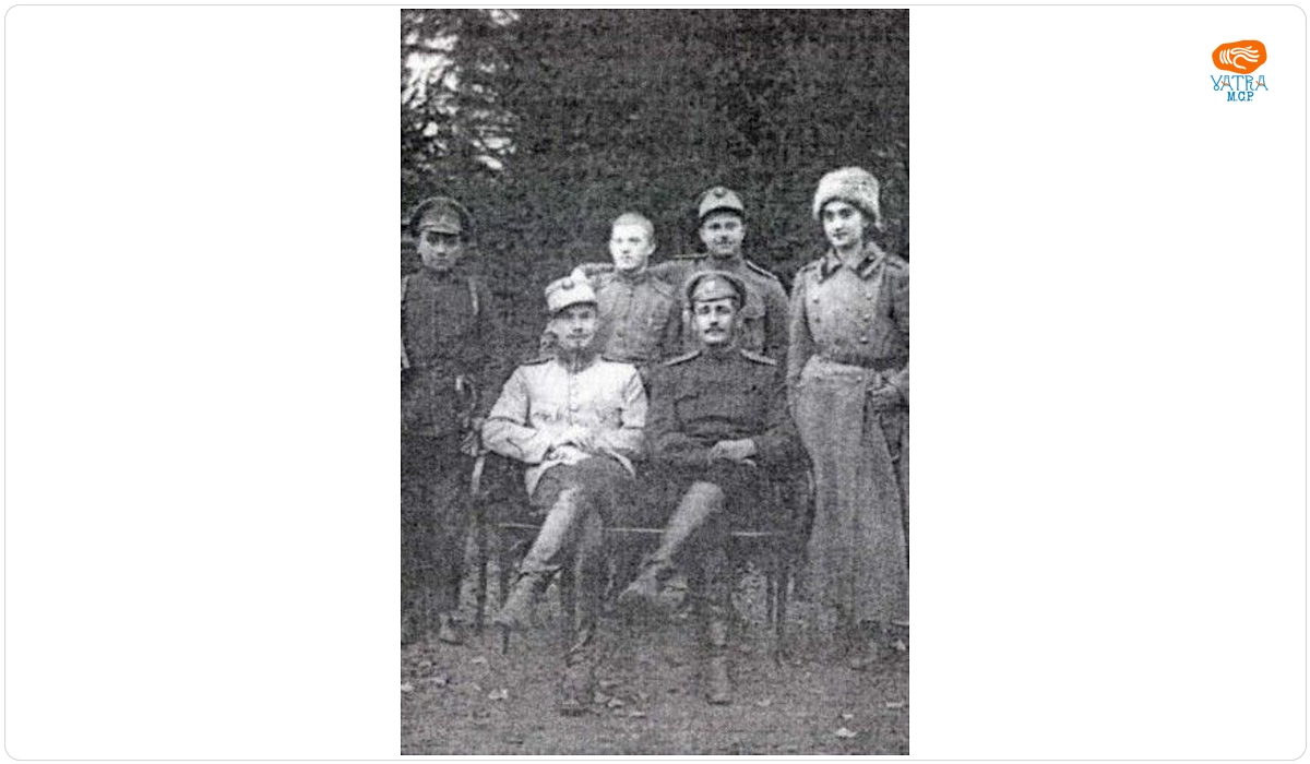 Ofițeri și cadeți din artileria rusă