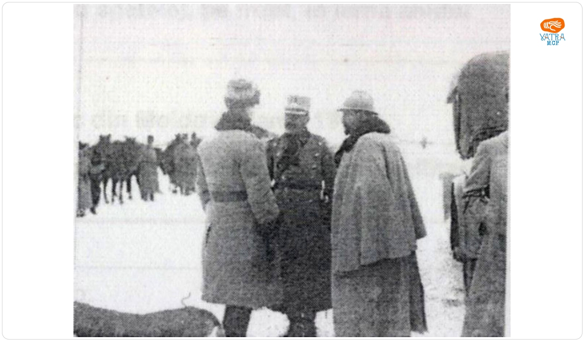 Regele Ferdinand I, generalii Averescu și Grigorescu, pe front