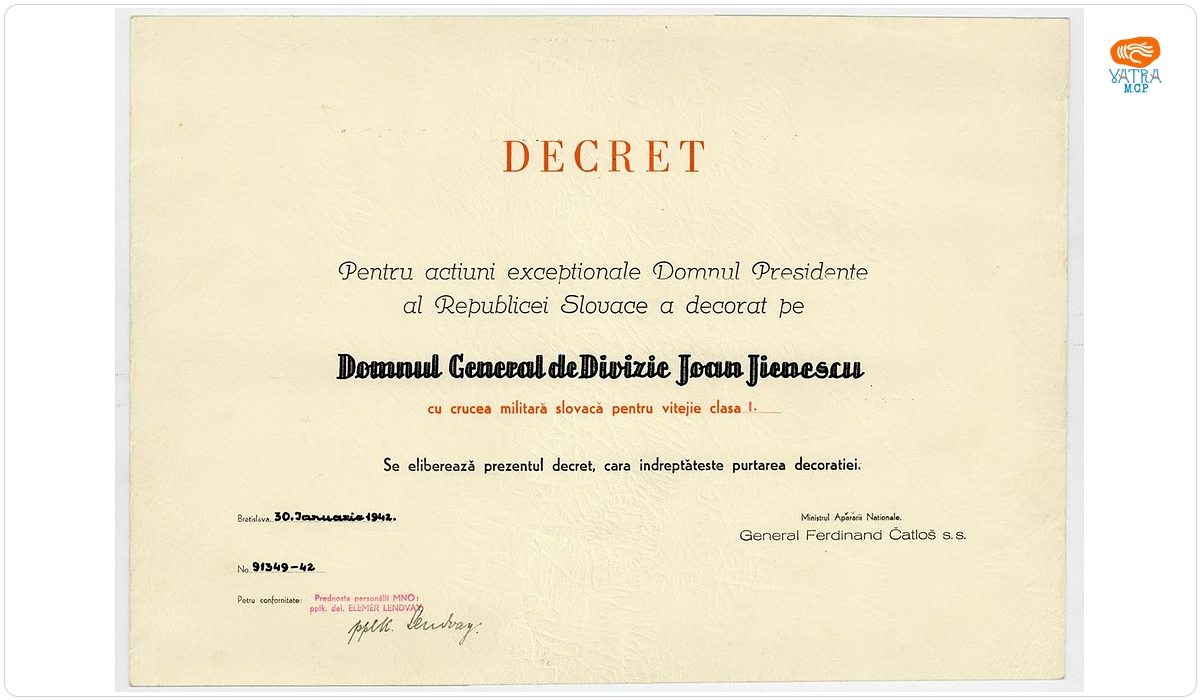 Prima Republică Slovacă — Brevet