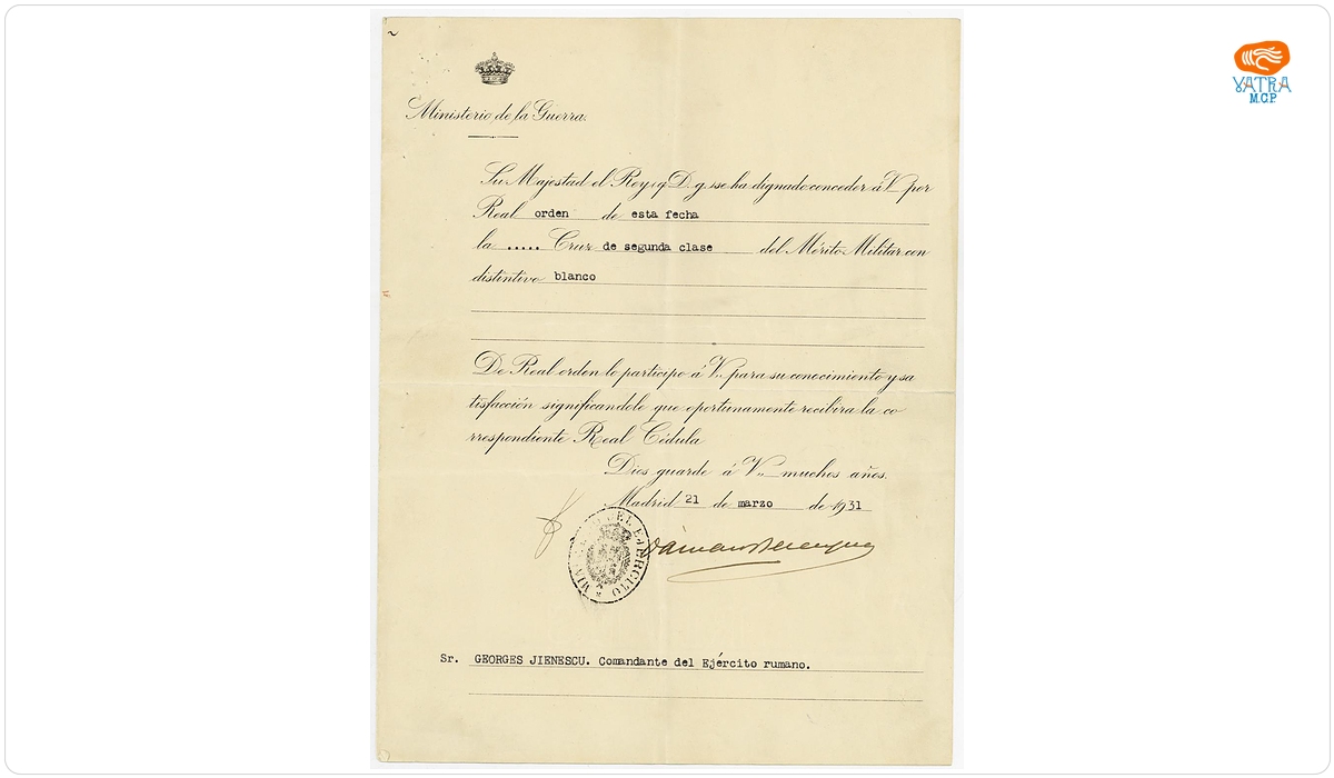 Spania — Brevet de decorare