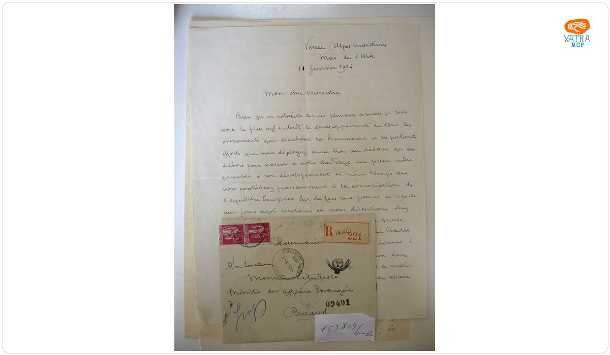 J. C. Blondel către Nicolae Titulescu