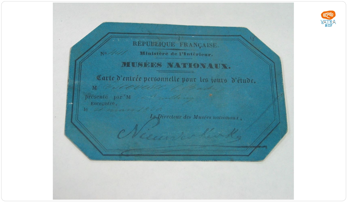 Permis eliberat de Muzeul Național din Franța pentru Barbu Iscovescu