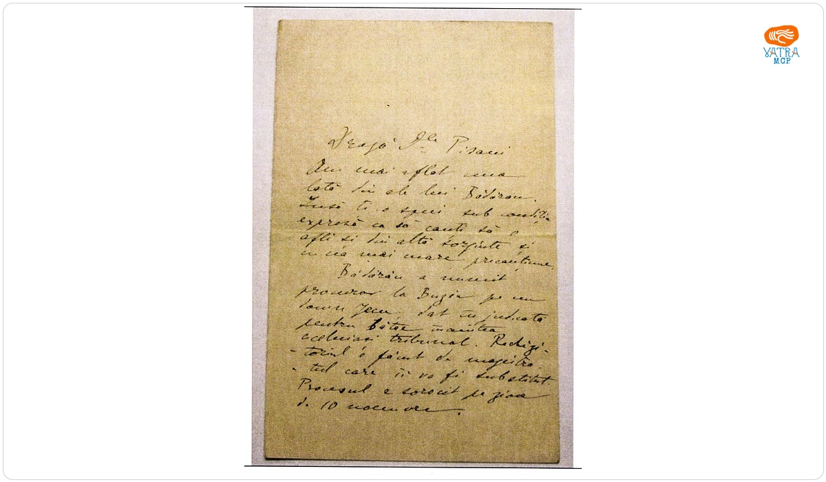 Nicolae Filipescu — Scrisoare trimisă de Nicolae Filipescu lui Timoleon Pisani