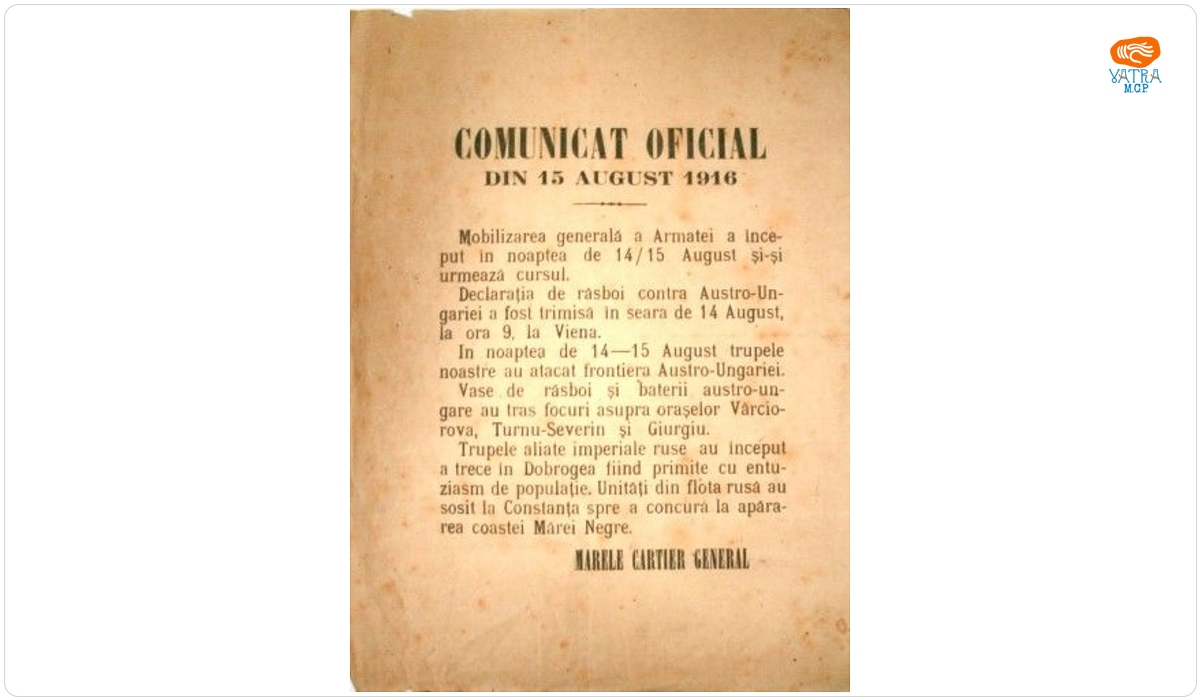 Marele Cartier General — Comunicat oficial al Marelui Cartier General