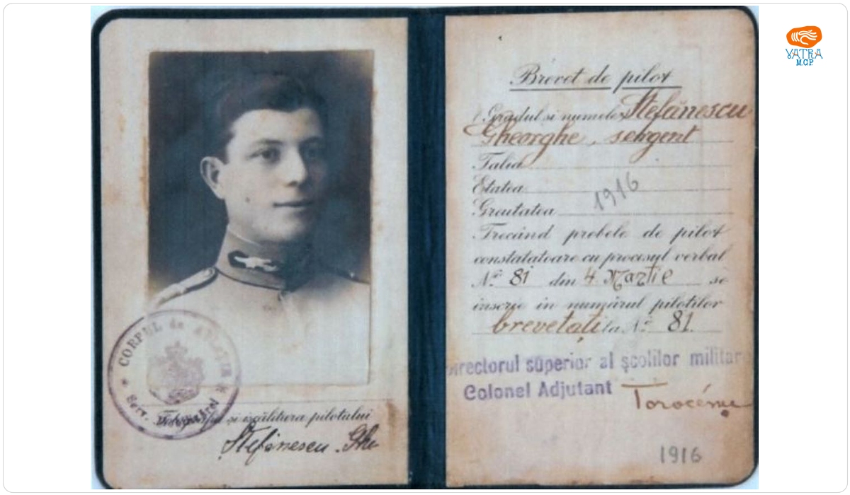 Brevet de pilot Gheorghe Ștefănescu