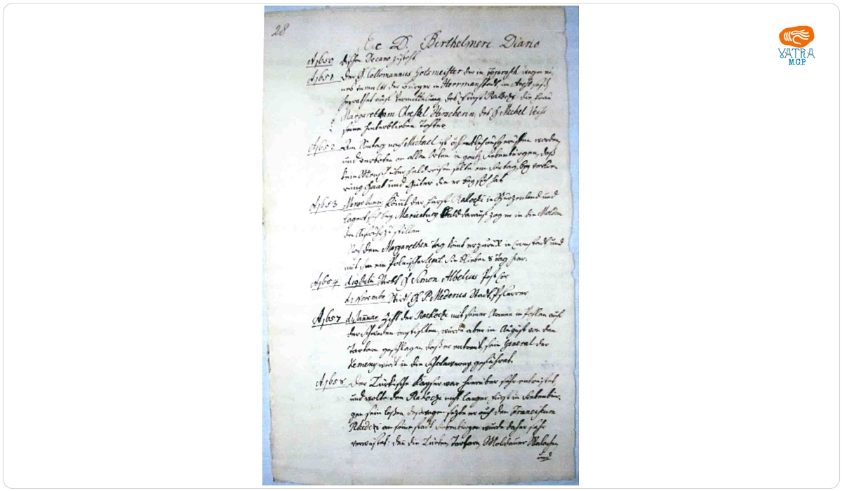 Ex Diario Danielis Birthelmer