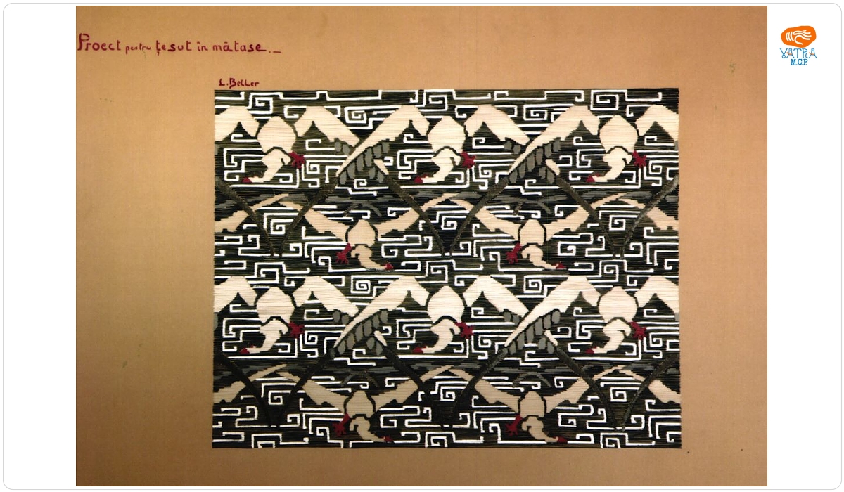 Lucia Beller — Decor geometric și gâște stilizate