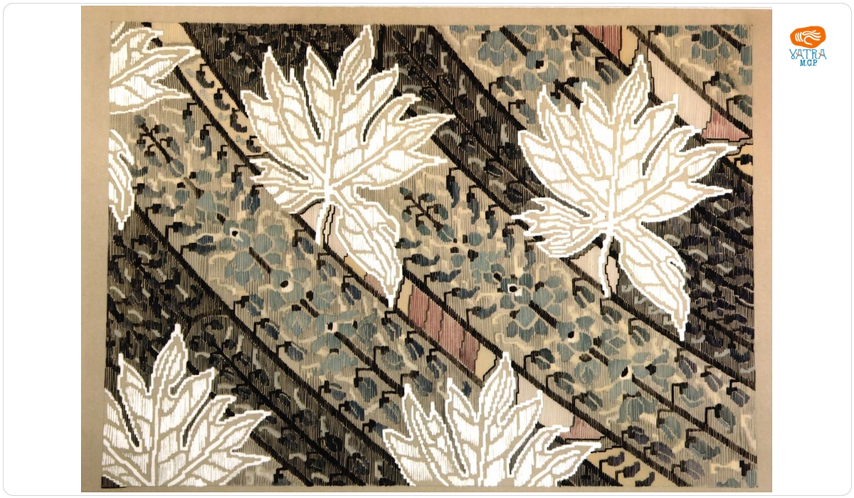 Decor floral și frunze de arțar stilizate