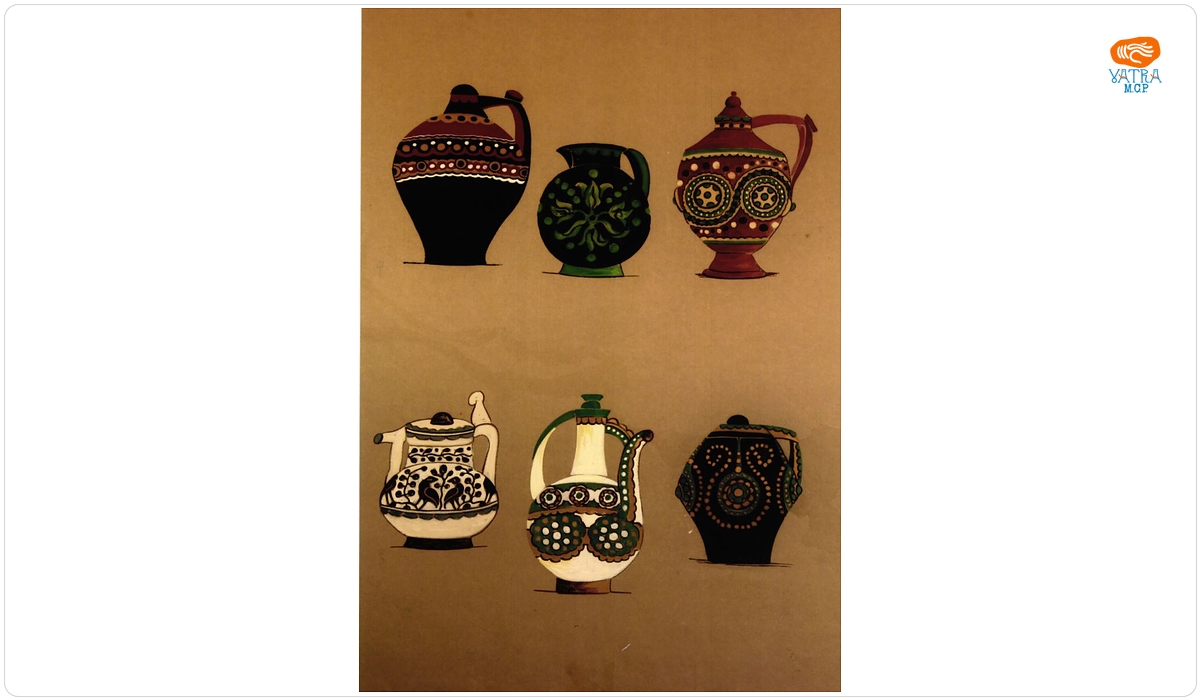 Vase populare stilizate
