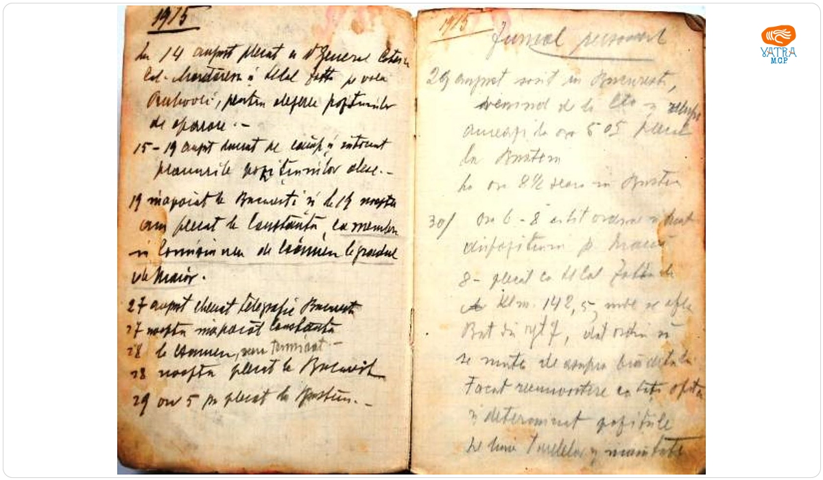 Carnet de însemnări aparținând generalului Ioan Dragalina