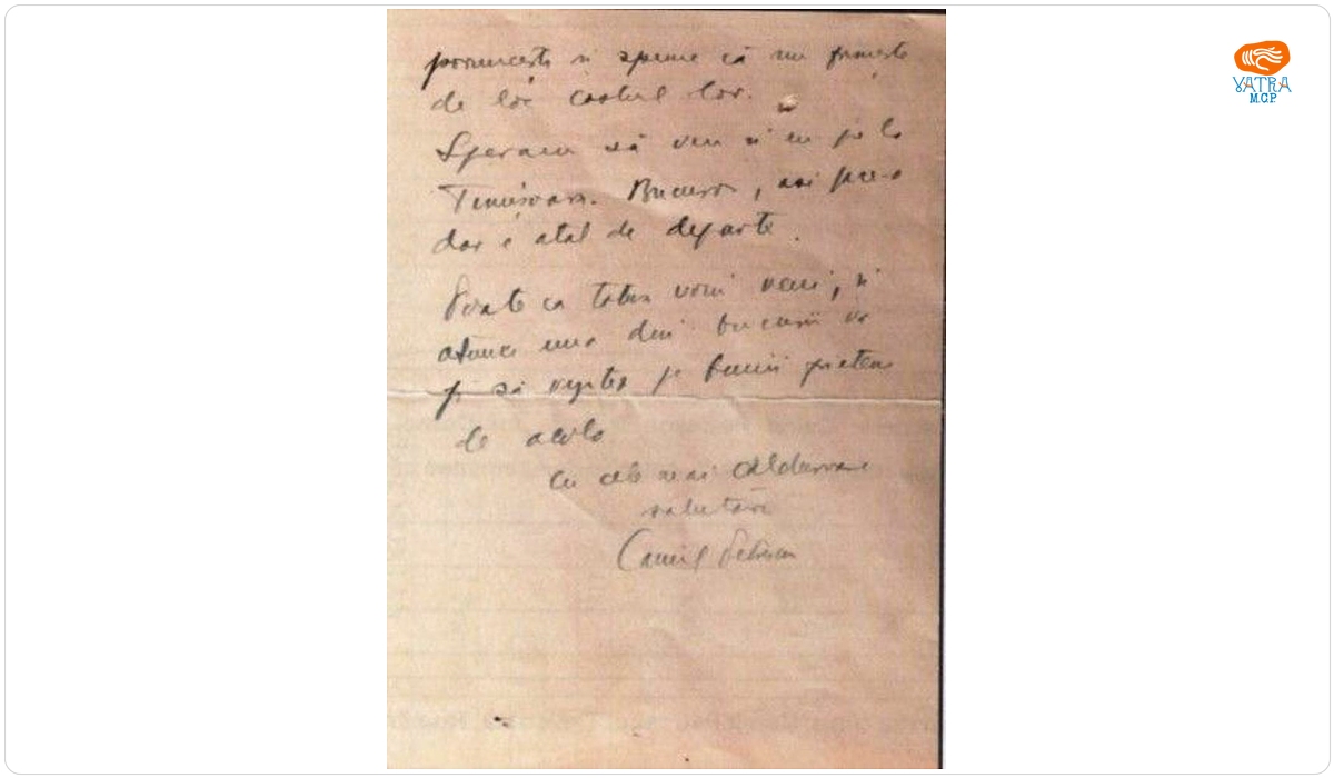 Camil Petrescu către primarul Timișoarei, Cornel Grofșorean