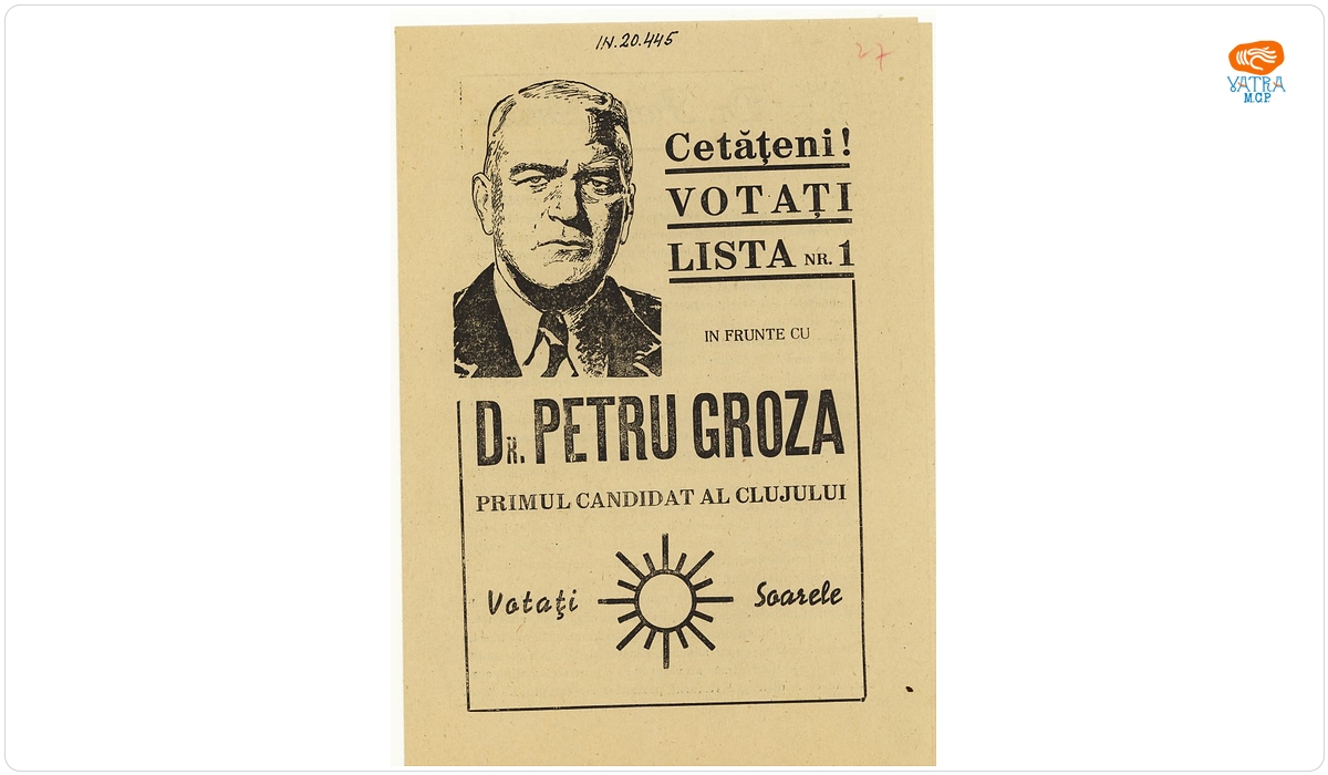 Votați Dr. Petru Groza primul candidat al Clujului