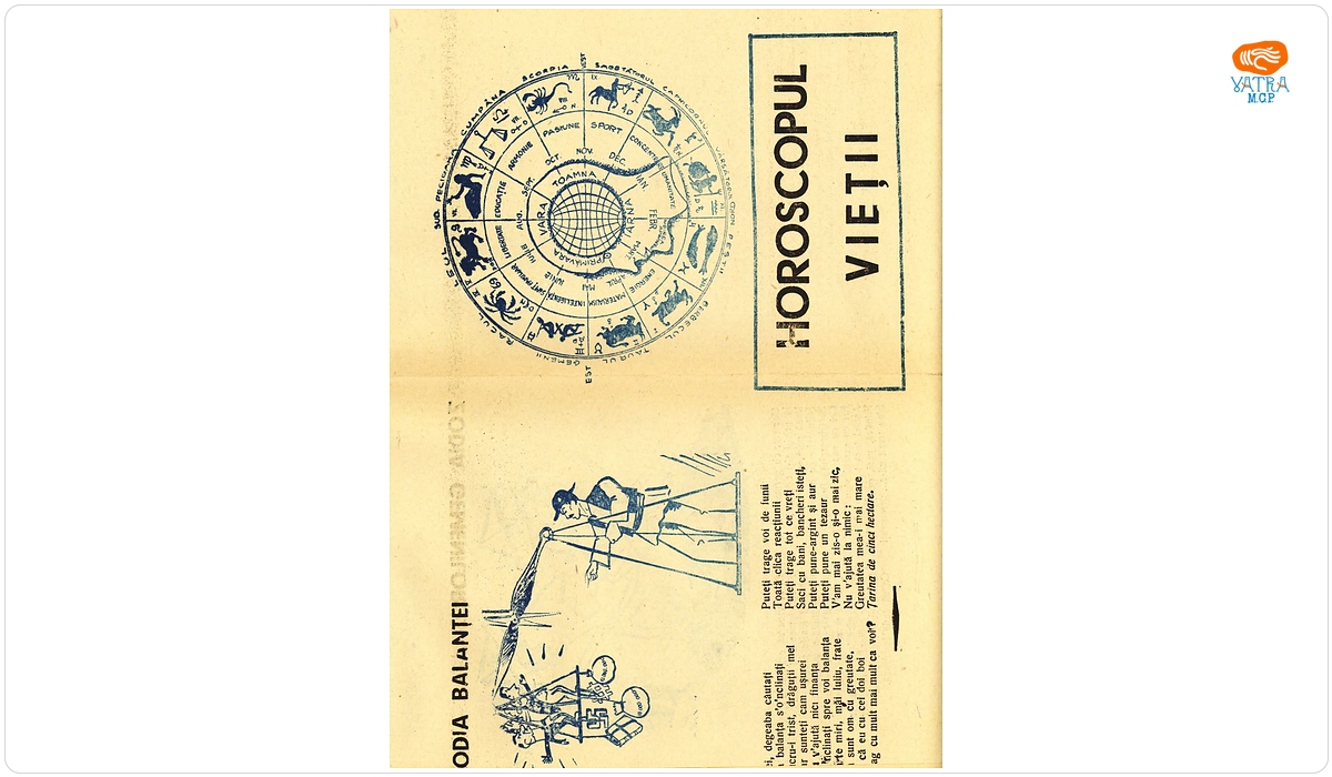 Pamflet "Horoscopul vieții" prin care se denigrează partidele istorice și se face propagandă BPD