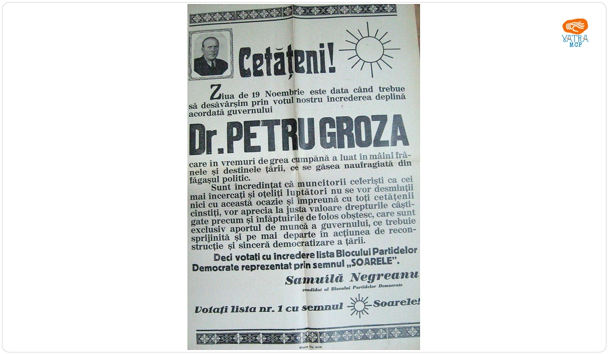 Îndemn al muncitorilor ceferiști de a vota SOARELE