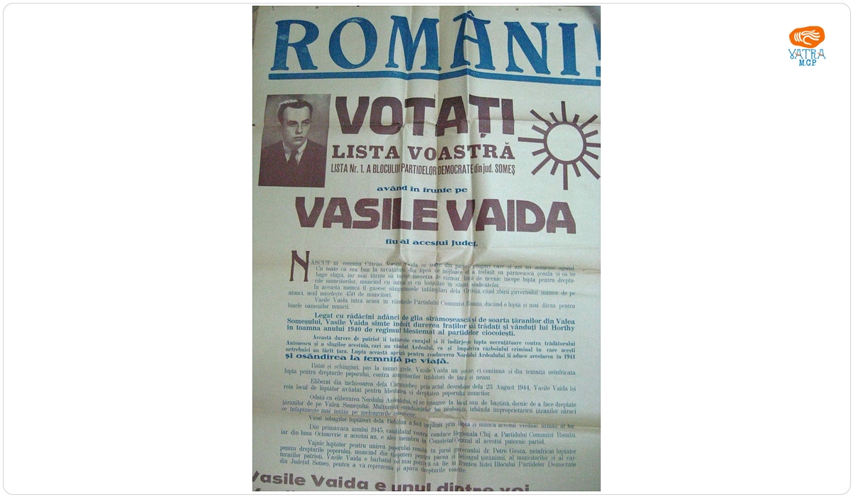 Votați Vasile Vaida, fiu al acestui județ-candidat al BND