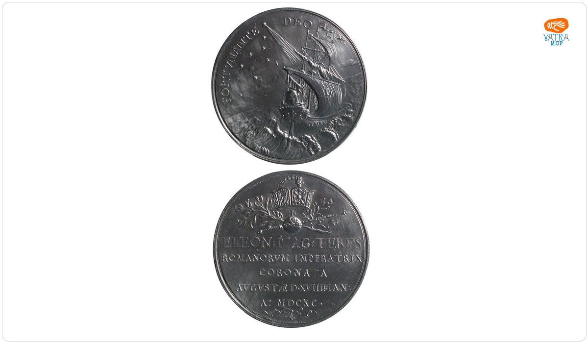 Medalie dedicată încoronării Eleonorei Magdalena ca împărăteasă romană