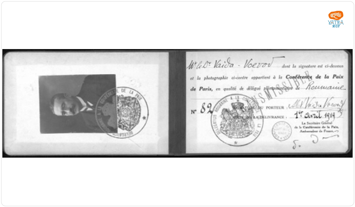 Alexandru Vaida Voevod — A. Vaida Voevod - delegat plenipotențiar din partea României la Conferința de Pace de la Paris, 1 aprilie 1919