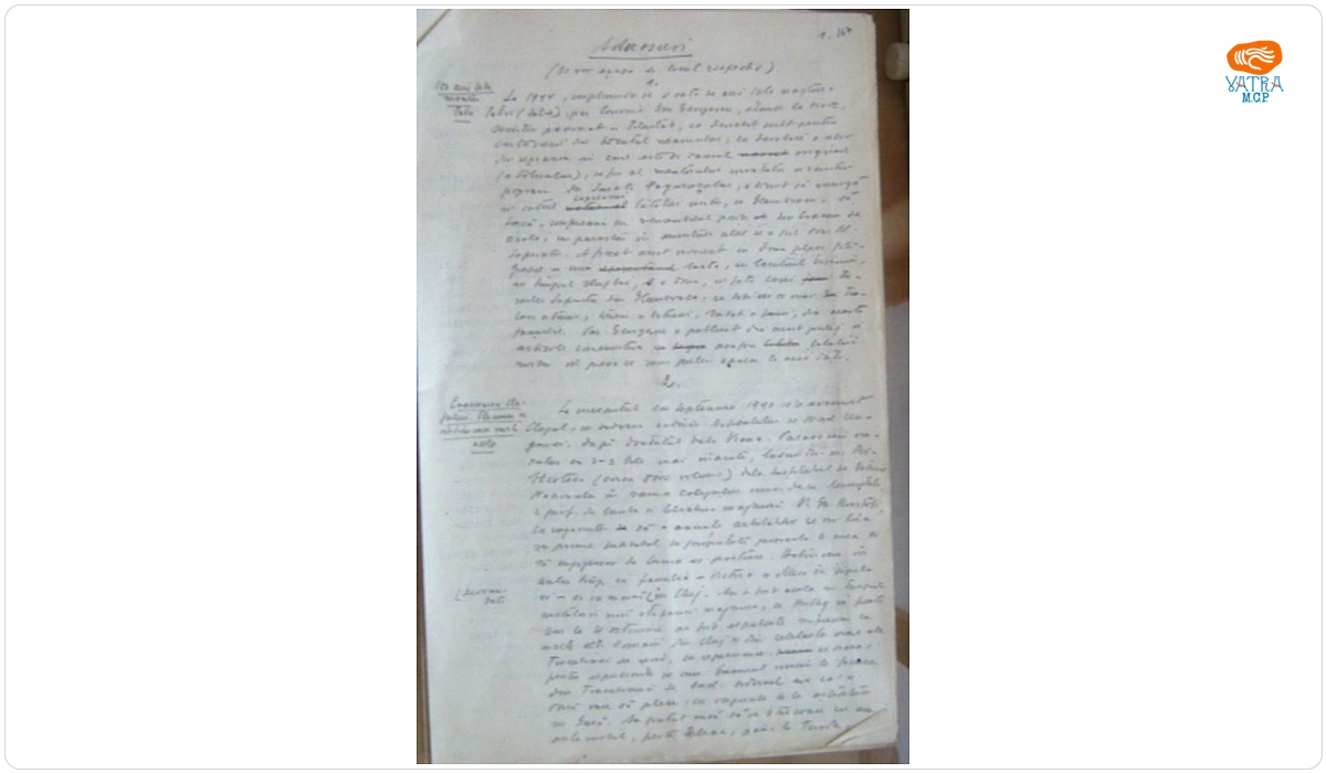 Memorii "Adaosuri"; relatări despre evenimente personale, politice și persoane pe care le-a cunoscut în Ardela și București
