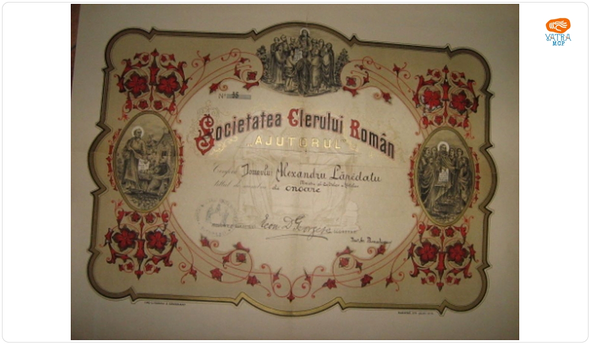 Societatea Clerului Român „Ajutorul” conferă domnului Alexandru Lapedatu, ministru al Cultelor și Artelor, titlul de onoare
