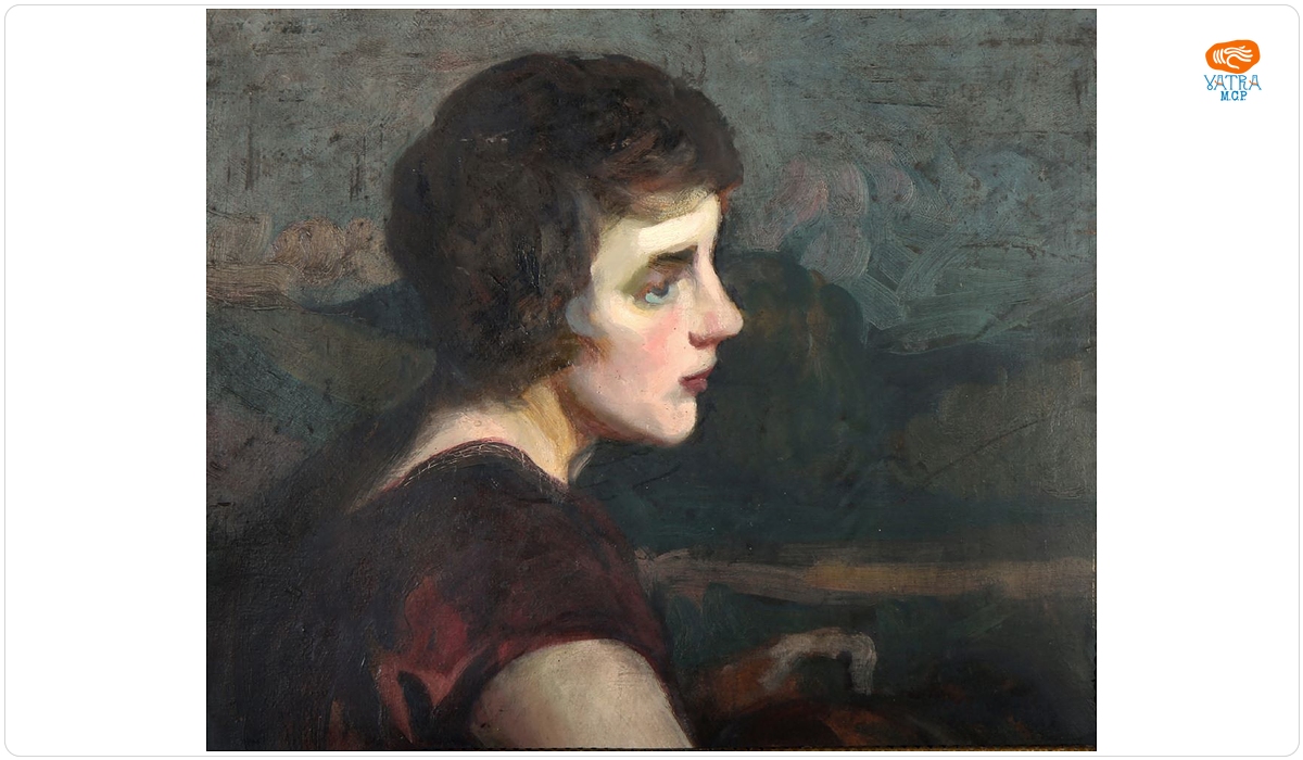 János Thorma — Profil de femeie