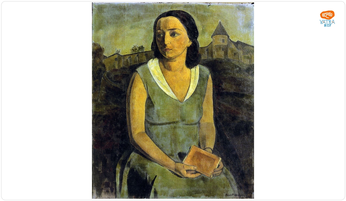 Tasso MARCHINI — Portret de femeie cu cetate