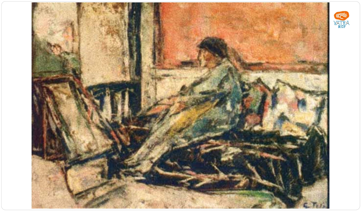Femeie pe sofa