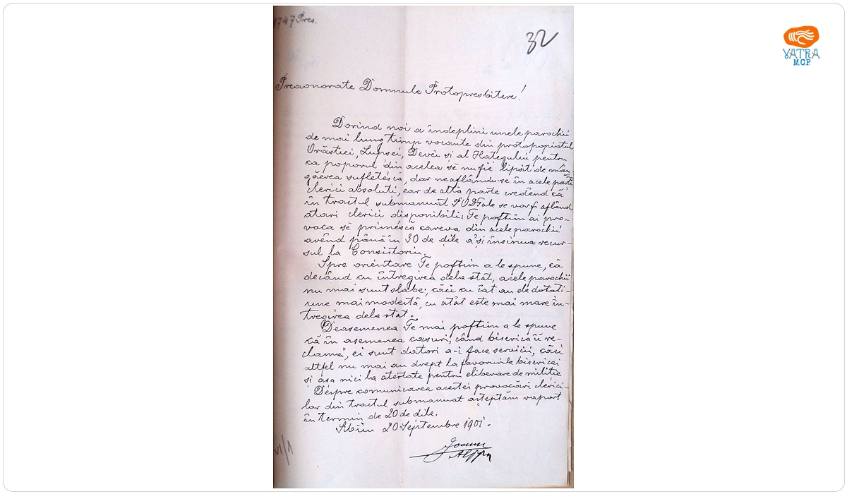 Se solicită preoți pentru parohii vacante în protopopiatele Orăștiei, Lupșei, Devei și Hațegului