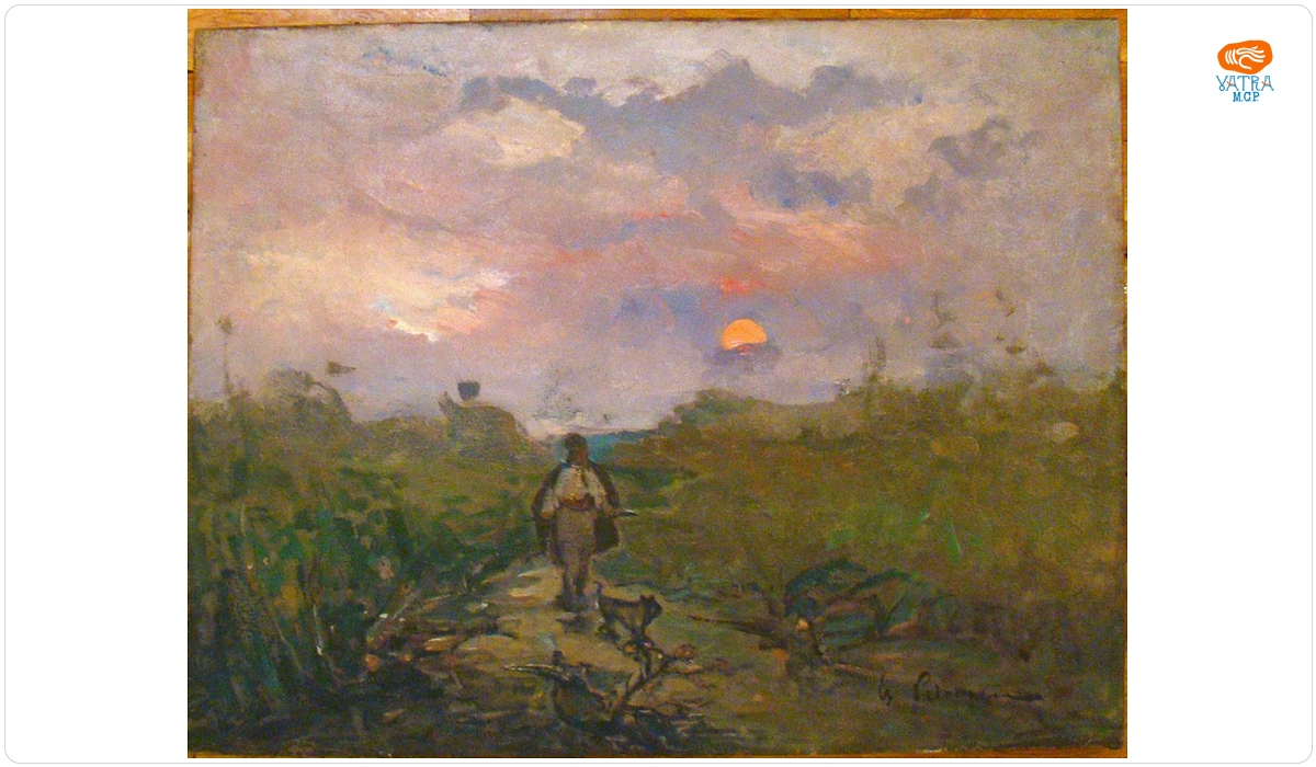 Gheorghe Petrașcu — Apus de soare pe Siret