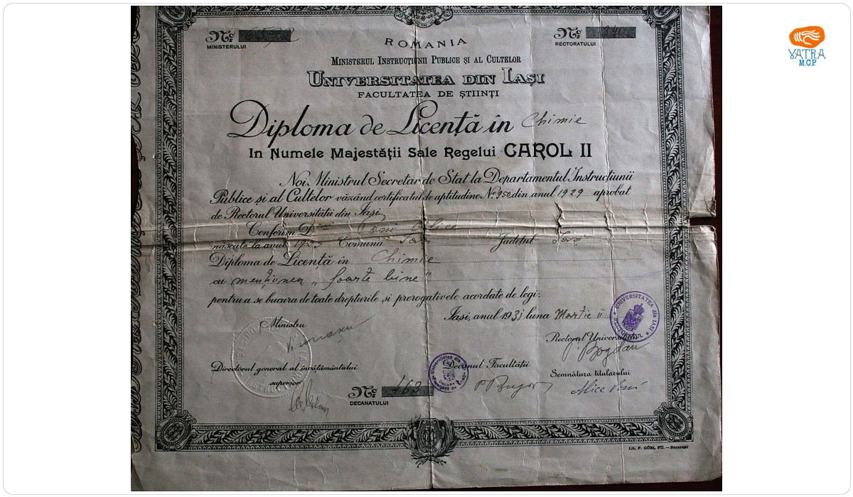 Diplomă de Licență în chimie
