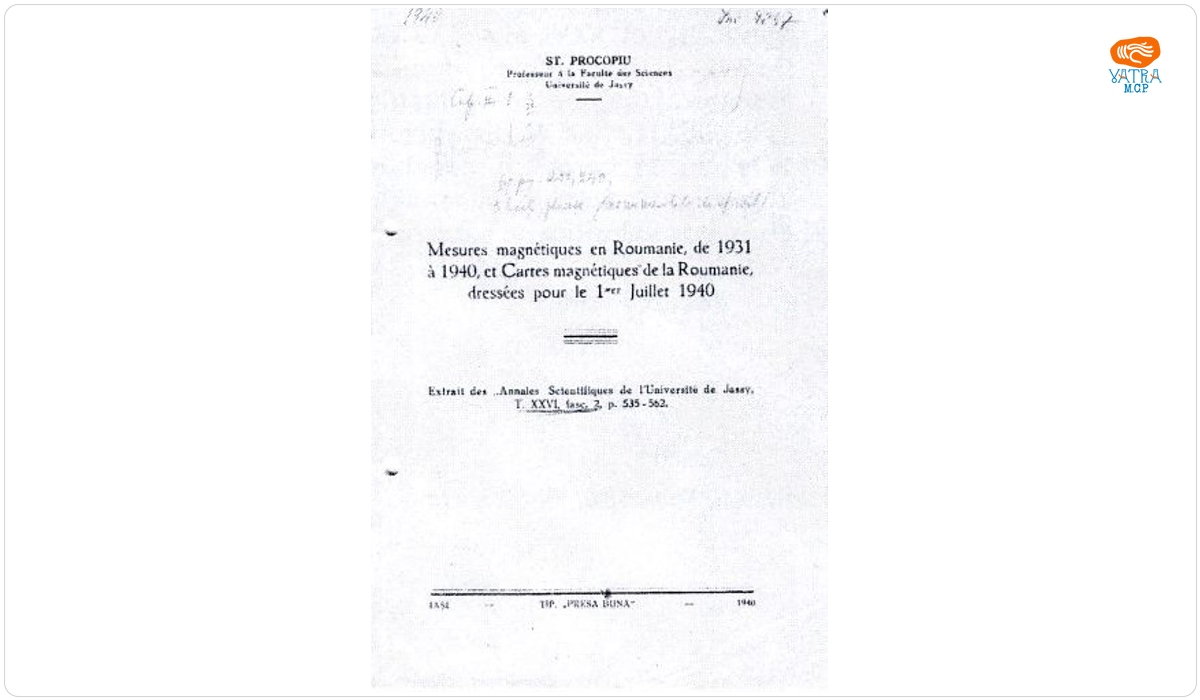 Ștefan Procopiu — Mesures magnetiques en Roumanie, de 1931 a 1940 et Cartes magnetiques de la Roumanie, dussees pour le 1-er juillet 1940