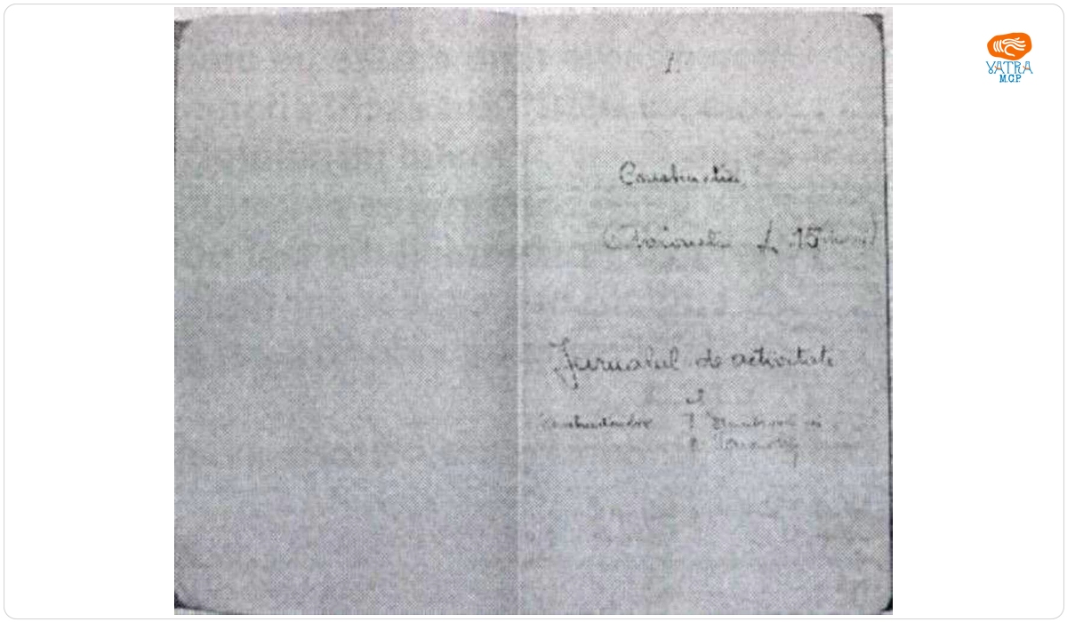 Ion Dumbravă — Jurnal de activitate cu construcția avionetei „Iași1”
