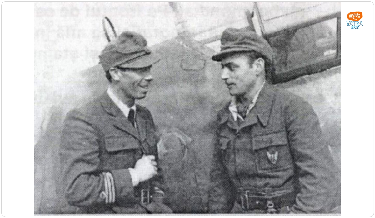 Comandorul de aviație Dan Vizanti (1910-1992) și comandantul Dumitrescu