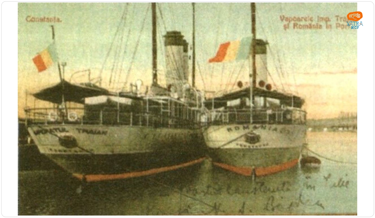 Constanța: Vapoarele Împăratul Traian și România în port
