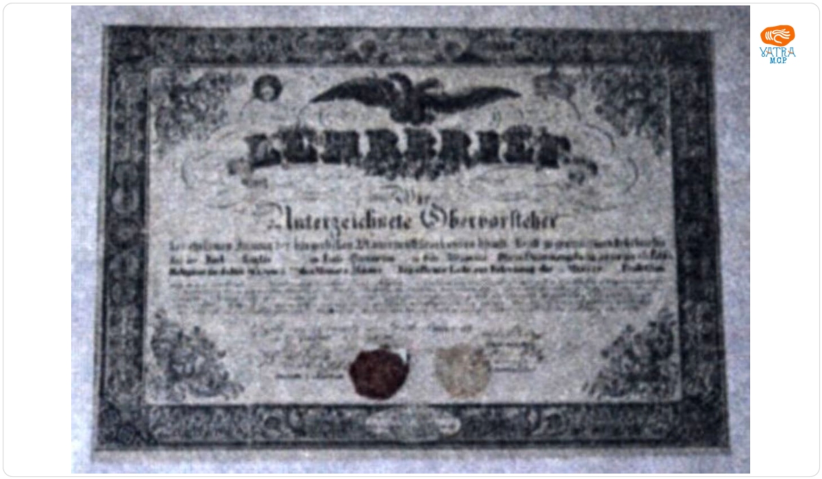 Certificat de ucenicie cu sigiliu pentru Carol Cugler în meseria de zidar